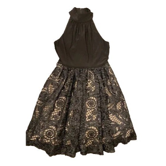 NWT VINCE CAMUTO Black Formal Dance Prom Wedding Sleeveless Dress Size 12 - Picture 1 of 7